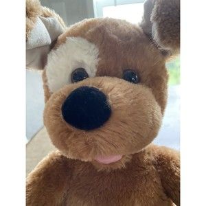 Build a Bear Workshop Brown Spot Puppy Dog Stuffed Animal Plush Soft Cute 14"